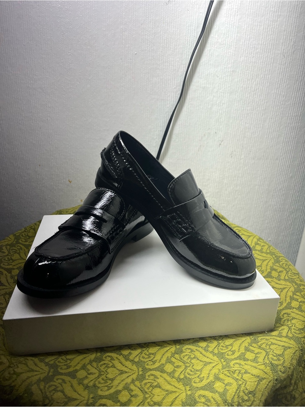 Jeffrey Campbell Black Patent Leather Women's Penny Loafers